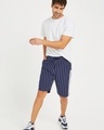 Shop Men's Blue Striped Shorts-Design