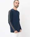 Shop Men's Blue Striped Slim Fit T-shirt-Design