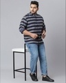 Shop Men's Blue Striped Stylish Full Sleeve Casual Shirt