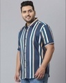 Shop Men's Blue Striped Stylish Half Sleeve Casual Shirt-Design