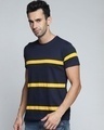 Shop Men's Blue Striped T-shirt