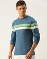 Shop Men's Blue Striped T-shirt-Design