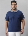Shop Men's Blue Plus Size Oversized T-shirt-Front