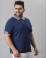 Shop Men's Blue Plus Size Oversized T-shirt-Full