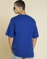 Shop Men's Blue Substance Graphic Printed Oversized T-shirt-Full