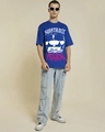 Shop Men's Blue Substance Graphic Printed Oversized T-shirt