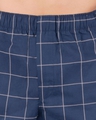 Shop Pack of 2 Men's Blue Super Combed Cotton Checkered Boxer