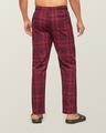 Shop Pack of 2 Men's Blue & Maroon Super Combed Checkered Pyjamas-Full