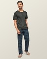 Shop Pack of 2 Men's Blue & Maroon Super Combed Checkered Pyjamas