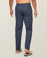 Shop Pack of 2 Men's Blue Super Combed Cotton Checkered Pyjamas-Full