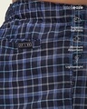 Shop Pack of 2 Men's Maroon & Blue Super Combed Checkered Pyjamas