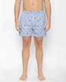 Shop Pack of 2 Men's Blue Cotton Printed Boxers-Full