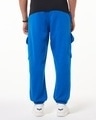 Shop Men's Blue Super Loose Fit Cargo Joggers-Full