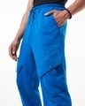 Shop Men's Blue Super Loose Fit Cargo Joggers