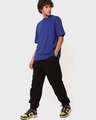 Shop Men's Blue Super Loose Fit T-shirt-Full