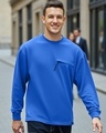 Shop Men's Blue Super Loose Fit T-shirt-Front