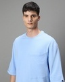 Shop Men's Blue Super Loose Fit T-shirt