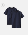 Shop Pack of 2 Men's Blue T-shirt-Front
