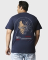 Shop Men's Blue Techno Iron Man Graphic Printed Plus Size T-shirt-Design