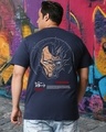 Shop Men's Blue Techno Iron Man Graphic Printed Plus Size T-shirt-Front