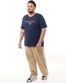 Shop Men's Blue Techno Iron Man Graphic Printed Plus Size T-shirt-Full