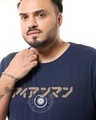 Shop Men's Blue Techno Iron Man Graphic Printed Plus Size T-shirt