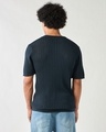 Shop Men's Blue Textured Flatknit T-shirt-Design
