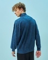 Shop Men's Blue Textured Oversized Sweatshirt-Full
