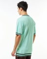 Shop Men's Blue Textured Flatknit T-shirt-Full