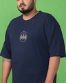 Shop Men's Blue The Dark Knight Graphic Printed Oversized Plus Size T-shirt