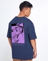 Shop Men's Blue The Ghost Graphic Printed Oversized T-shirt-Design