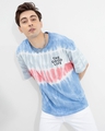 Shop Men's Blue The Good Life Tie & Dye Oversized T-shirt-Design