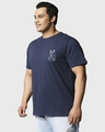 Shop Men's Blue The Panda Way Graphic Printed Oversized Plus Size T-shirt-Design