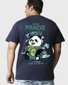 Shop Men's Blue The Panda Way Graphic Printed Oversized Plus Size T-shirt-Front