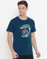 Shop Men's Blue Thor Vaamaa Minnal Graphic Printed T-shirt-Front