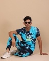 Shop Men's Blue and Black Tie & Dye Co-Ord Set