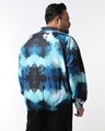 Shop Men's Blue & Black Tie & Dye Oversized Plus Size Windcheater Jacket-Design