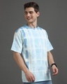 Shop Men's Blue Tie & Dye Oversized T-Shirt-Full