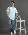 Shop Men's Blue Tie & Dye Oversized T-Shirt