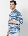 Shop Men's Blue Tie & Dye Shirt-Design