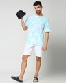 Shop Men's Blue Tie & Dye Oversozed T-shirt