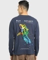 Shop Men's Blue Too Alien For Earth Graphic Printed Oversized T-shirt-Design