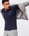 Shop Men's Blue Training Slim Fit T-shirt-Front