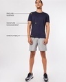 Shop Men's Blue Training Slim Fit T-shirt-Full