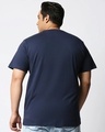 Shop Men's Blue Tri Color Typography Plus Size T-shirt-Design
