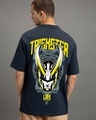 Shop Men's Blue Trickster Loki Graphic Printed Oversized T-shirt-Front