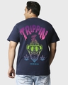 Shop Men's Blue Tripping Monkey Graphic Printed Plus Size T-shirt-Design