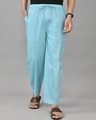 Shop Men's Blue Casual Pants-Front