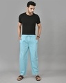 Shop Men's Blue Casual Pants-Design