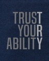 Shop Men's Blue Trust Your Ability Typography Plus Size T-shirt